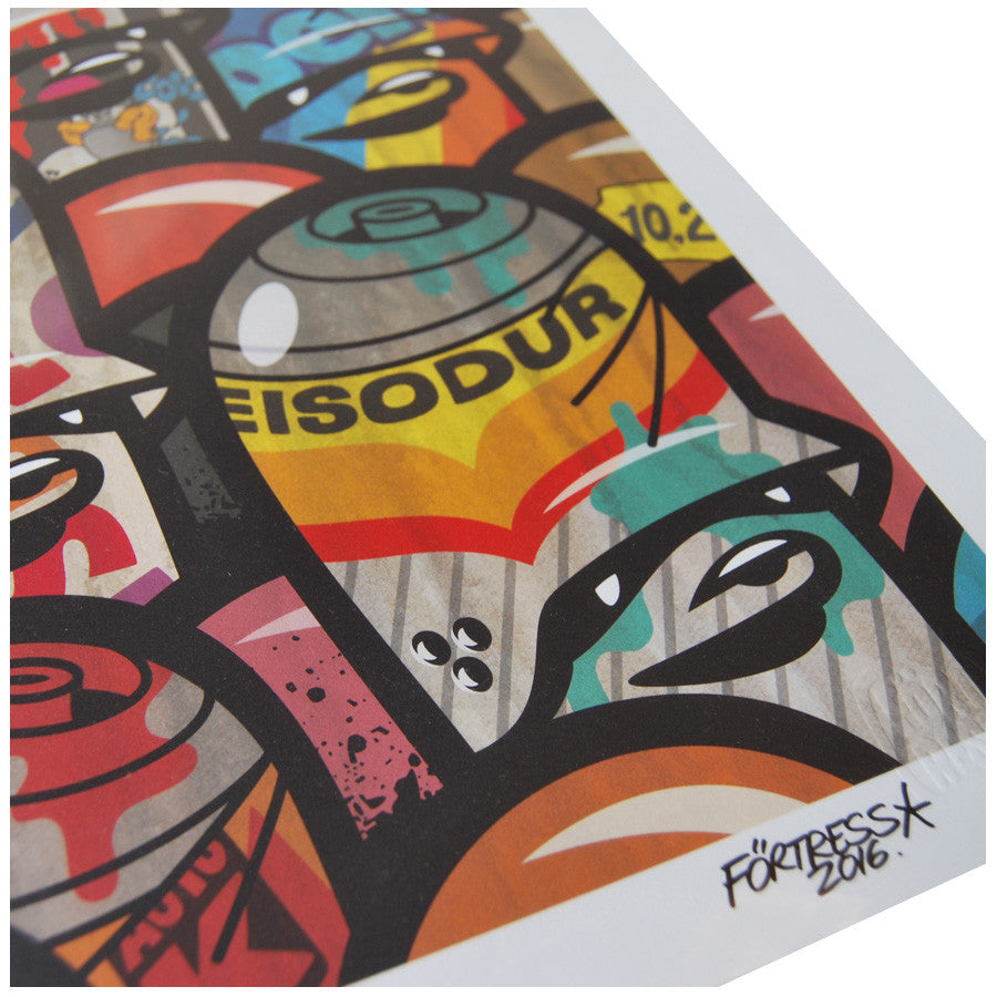 Oldschool Cans print by Flying Fortress 