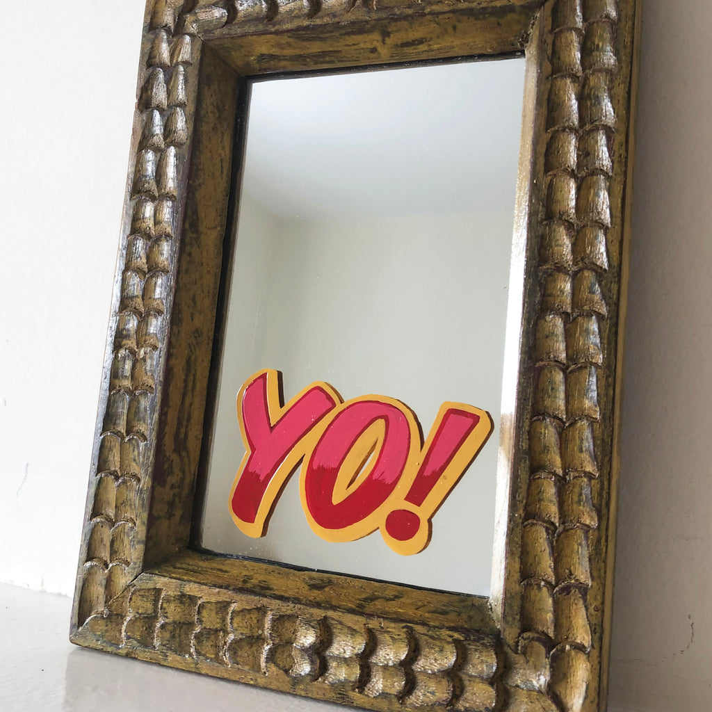 Yo! - Sign written mirror