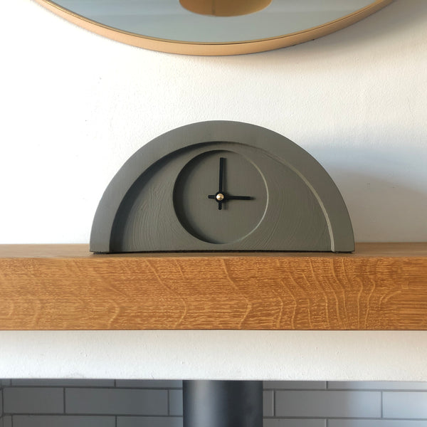 Custom Khaki Painted New Deco Clock