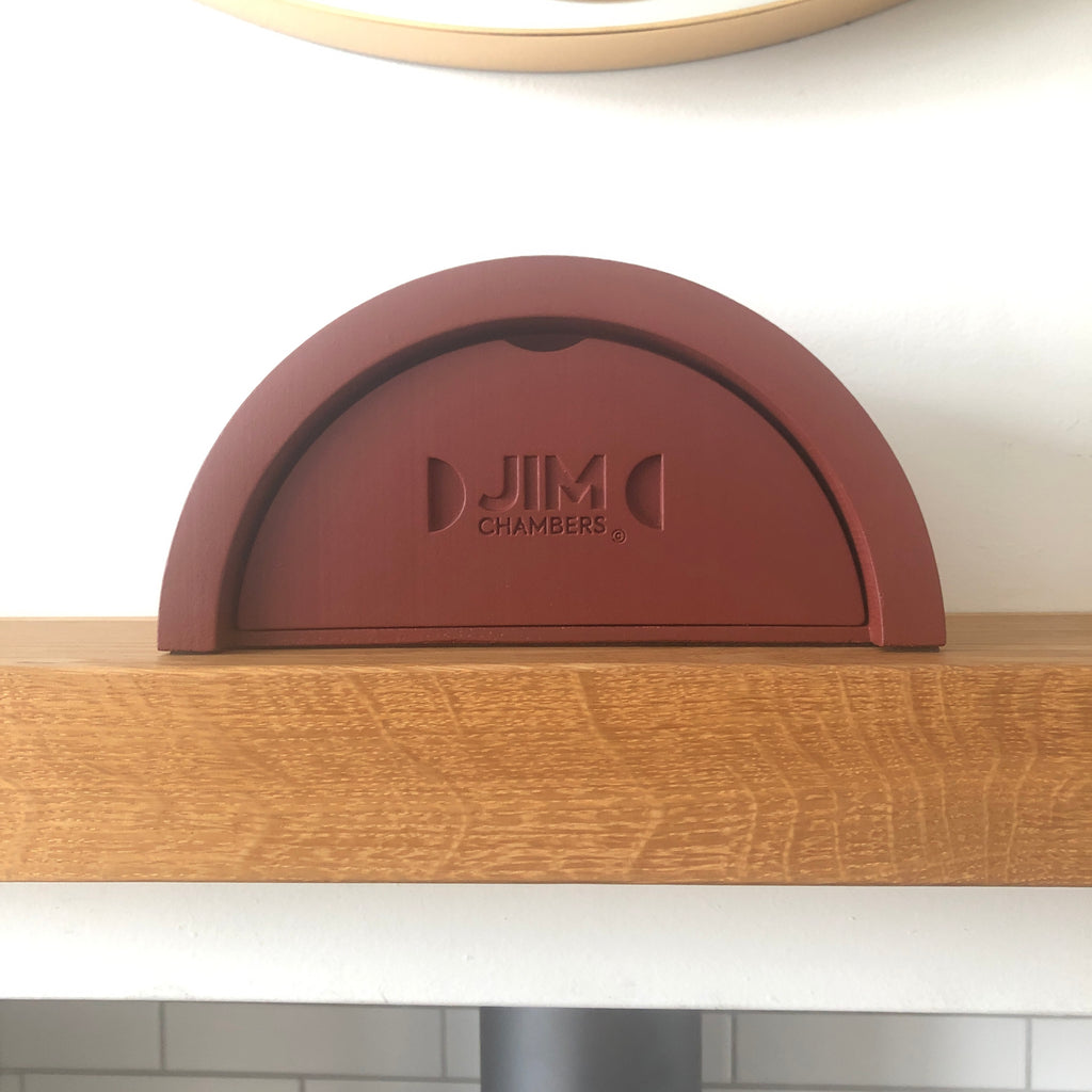 Custom Oxide Red Painted New Deco Clock