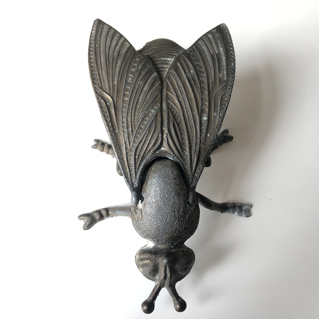 Vintage Italian Cast Metal Decorative Fly Ashtray