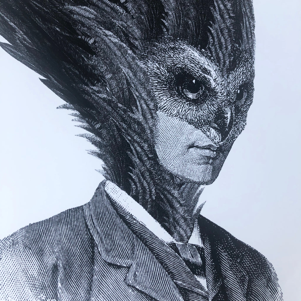 Dan Hillier Hawk Mask Print
