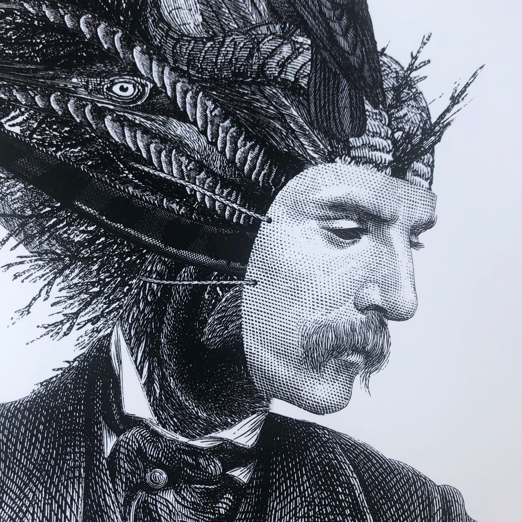 Dan Hillier Man with the Mask Print