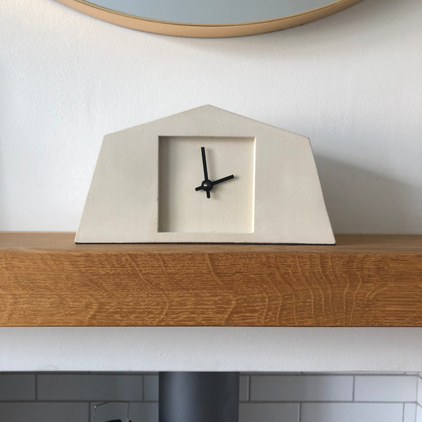 Portland Stone Gambrel Clock