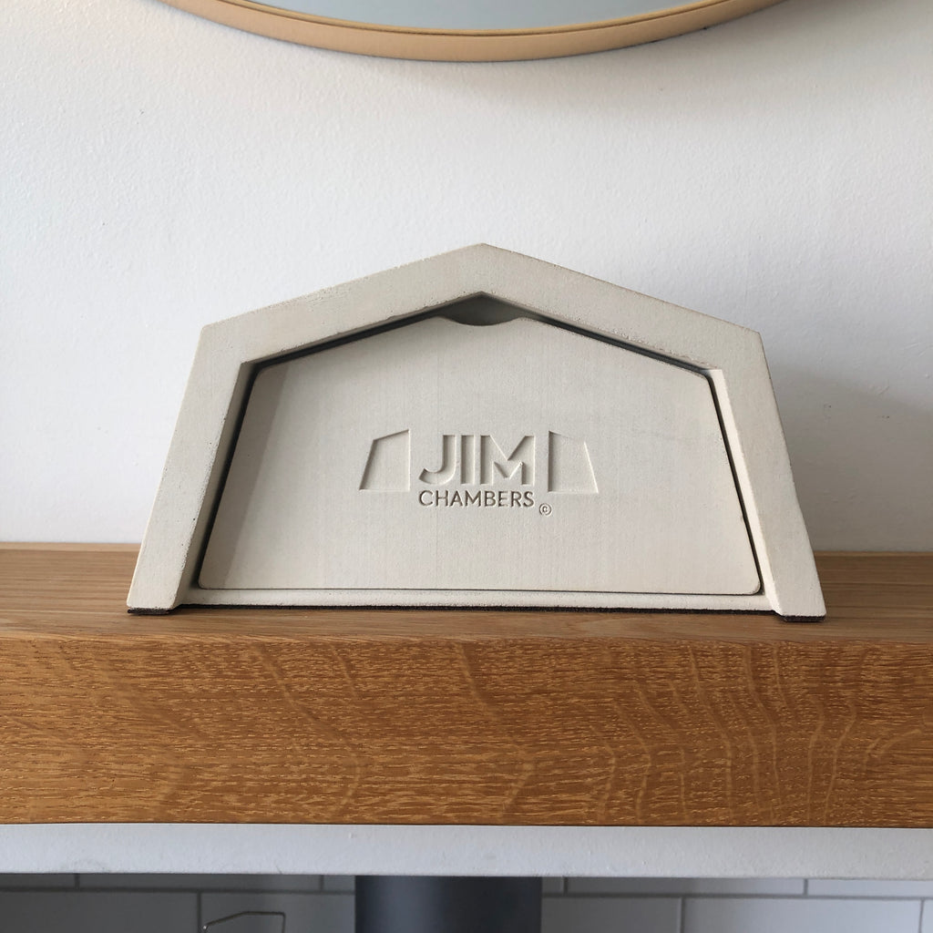 Portland Stone Gambrel Clock