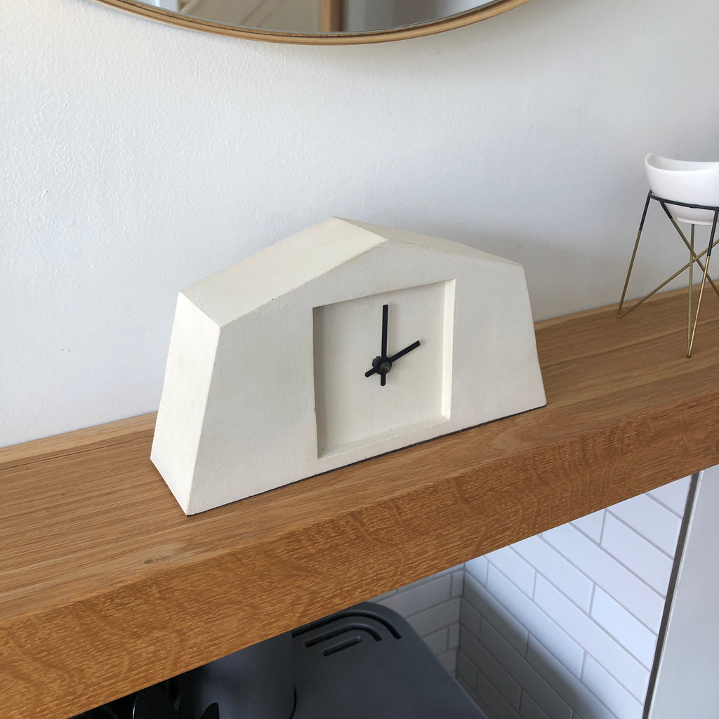Portland Stone Gambrel Clock