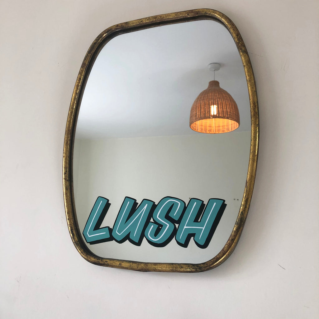 LUSH - Sign written mirror