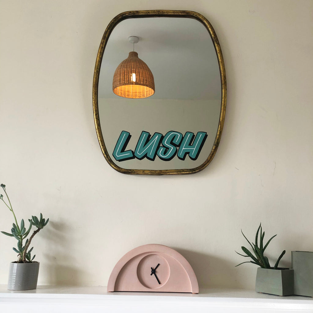 LUSH - Sign written mirror