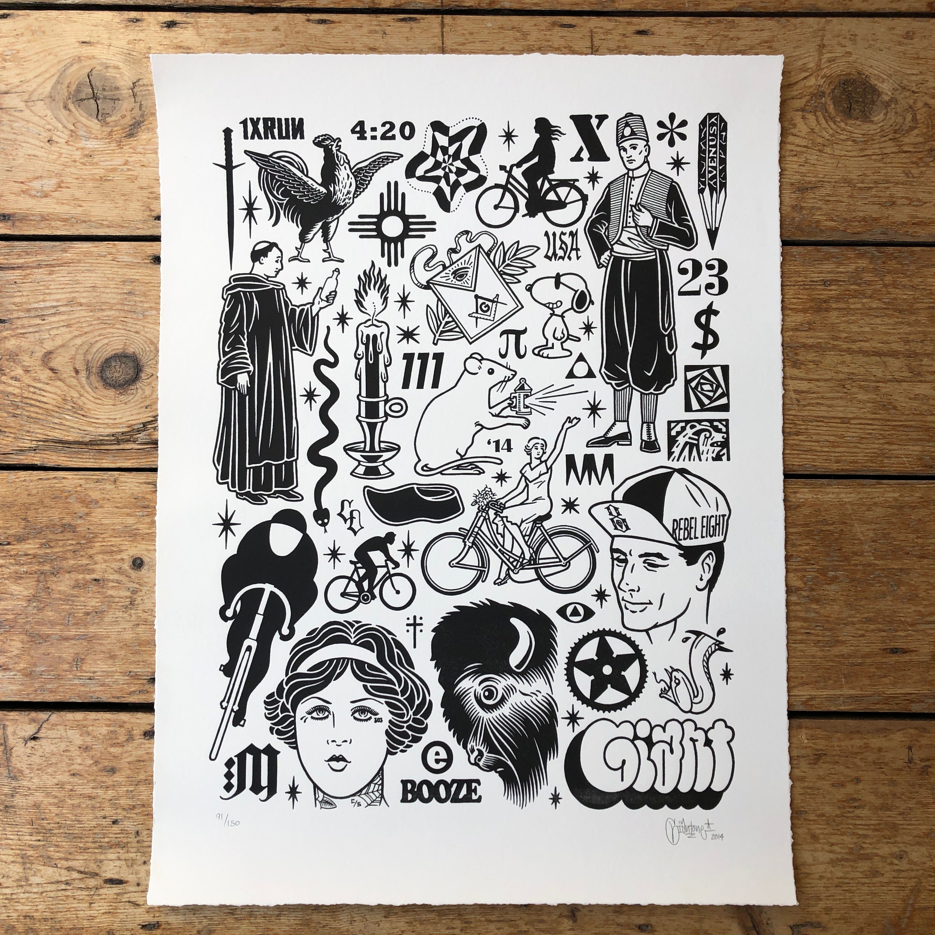 Mike Giant 4:20 limited edition print - Oh Yeah Gallery