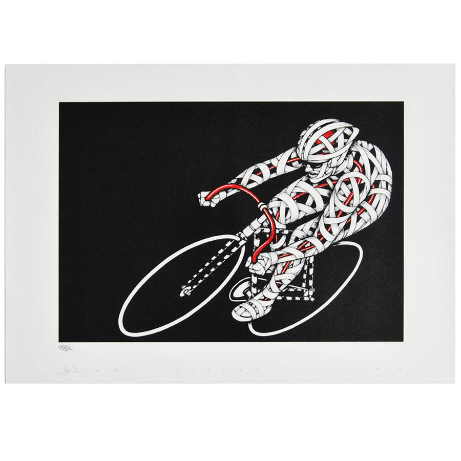 The Cyclist signed limited edition print by Otto Schade