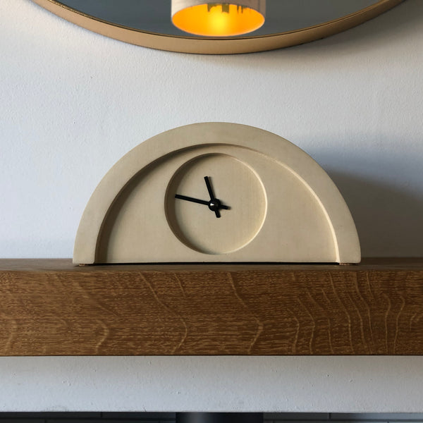 New Deco Clock in Yellow Sandstone