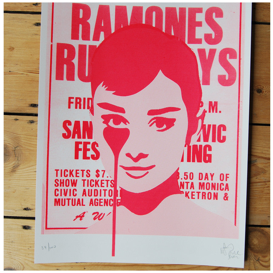 Audrey Hepburn print by Pure Evil