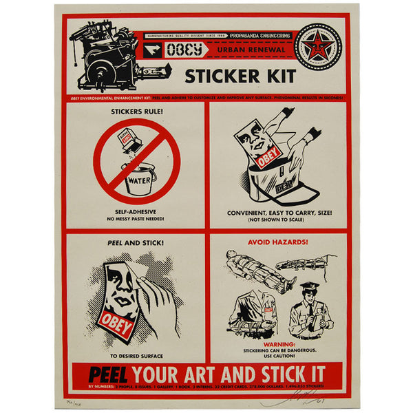 Sticker Kit signed limited edition print by Shepard Fairey 